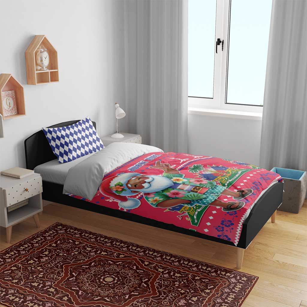 Afro Haiti Christmas Bedding Set Haitian Santa Jwaye Nwel - African Pride