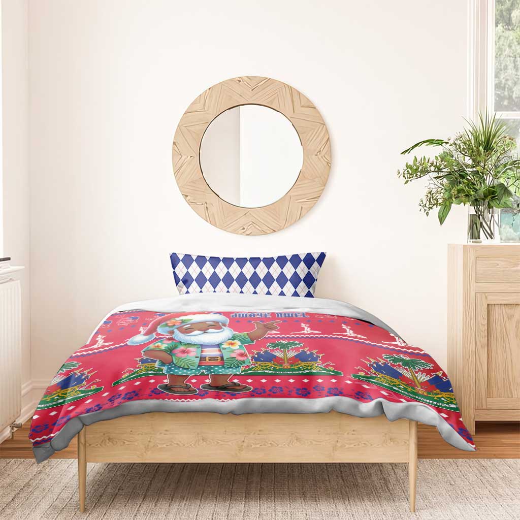 Afro Haiti Christmas Bedding Set Haitian Santa Jwaye Nwel - African Pride