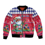 Afro Haiti Christmas Bomber Jacket Haitian Santa Jwaye Nwel - African Pride