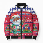 Afro Haiti Christmas Bomber Puffer Jacket Haitian Santa Jwaye Nwel