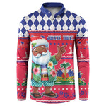 Afro Haiti Christmas Button Sweatshirt Haitian Santa Jwaye Nwel