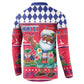 Afro Haiti Christmas Button Sweatshirt Haitian Santa Jwaye Nwel