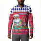 Afro Haiti Christmas Button Sweatshirt Haitian Santa Jwaye Nwel