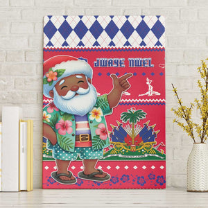 Afro Haiti Christmas Canvas Wall Art Haitian Santa Jwaye Nwel - African Pride
