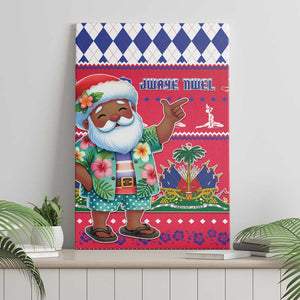 Afro Haiti Christmas Canvas Wall Art Haitian Santa Jwaye Nwel - African Pride