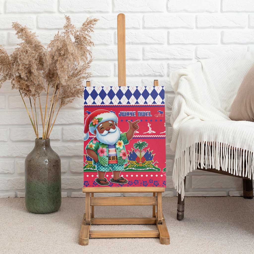 Afro Haiti Christmas Canvas Wall Art Haitian Santa Jwaye Nwel - African Pride