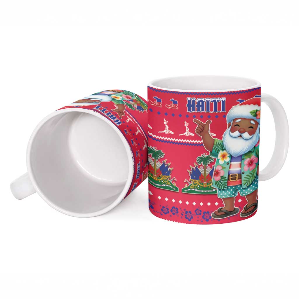 Afro Haiti Christmas Ceramic Mug Haitian Santa Jwaye Nwel