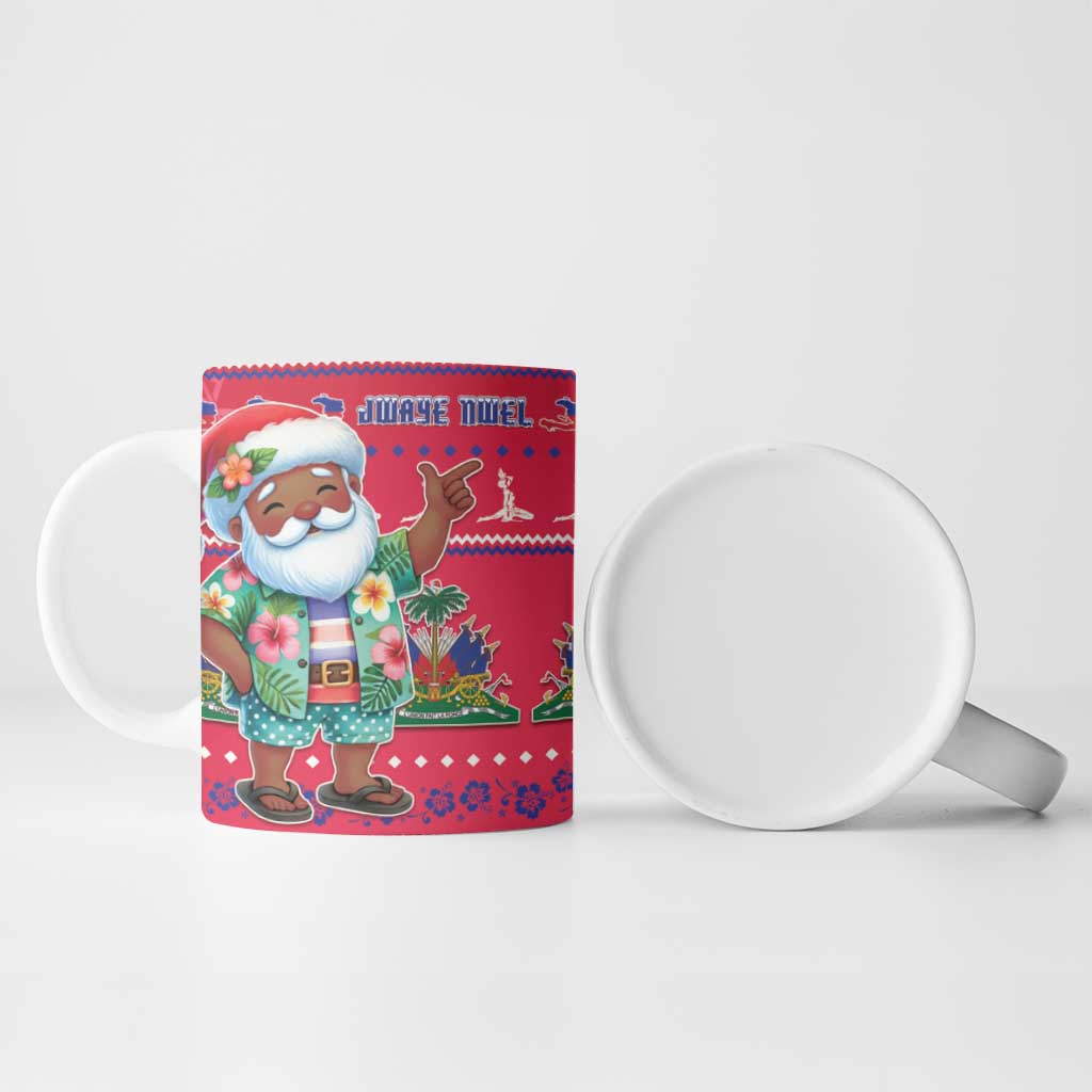 Afro Haiti Christmas Ceramic Mug Haitian Santa Jwaye Nwel