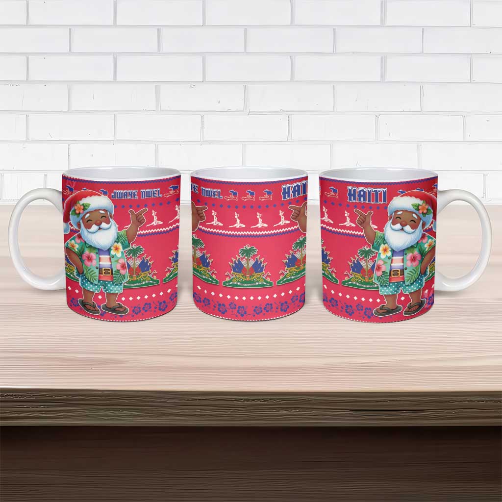 Afro Haiti Christmas Ceramic Mug Haitian Santa Jwaye Nwel