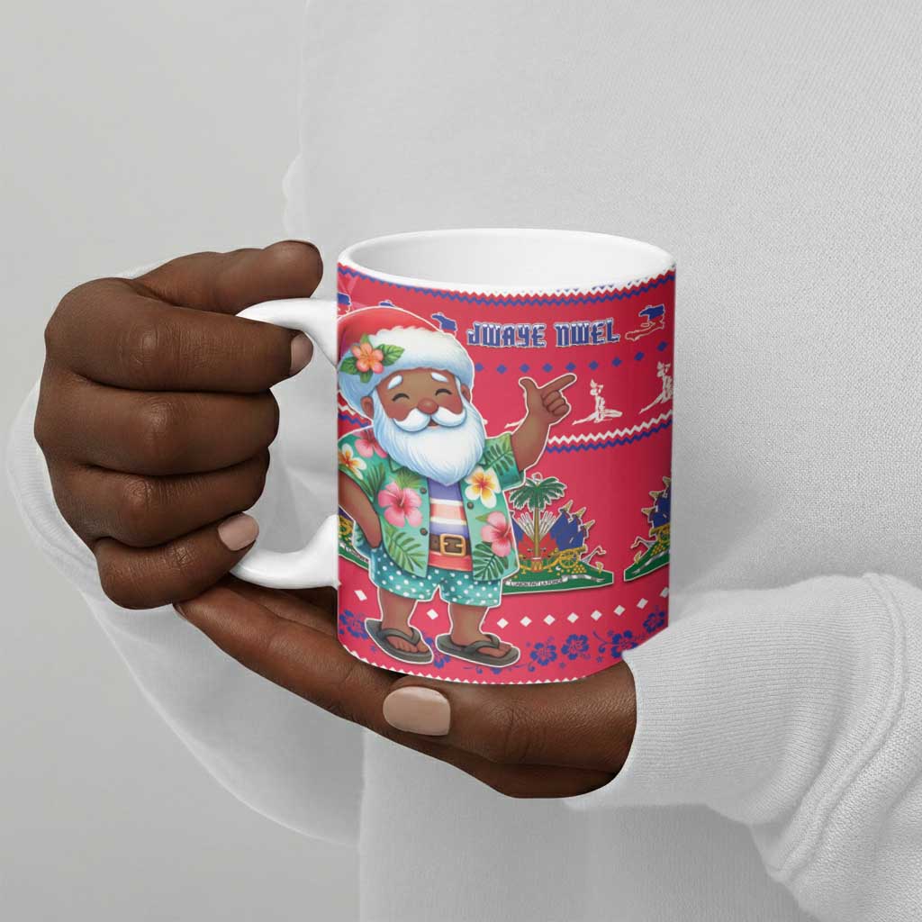 Afro Haiti Christmas Ceramic Mug Haitian Santa Jwaye Nwel