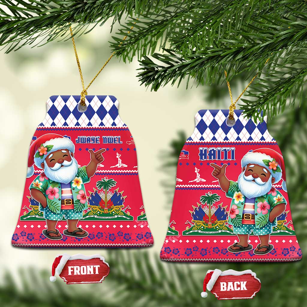 Afro Haiti Christmas Ceramic Ornament Haitian Santa Jwaye Nwel - African Pride