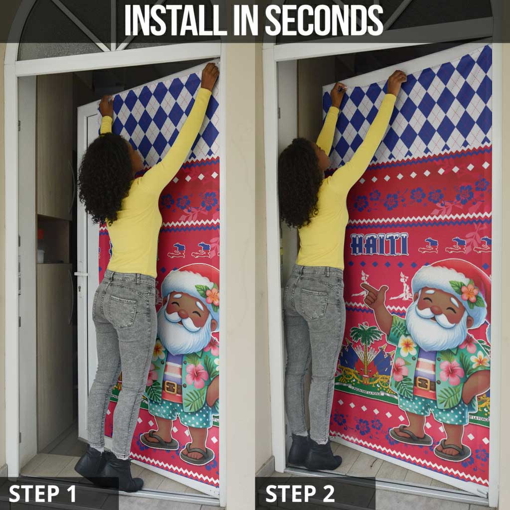 Afro Haiti Christmas Door Cover Haitian Santa Jwaye Nwel