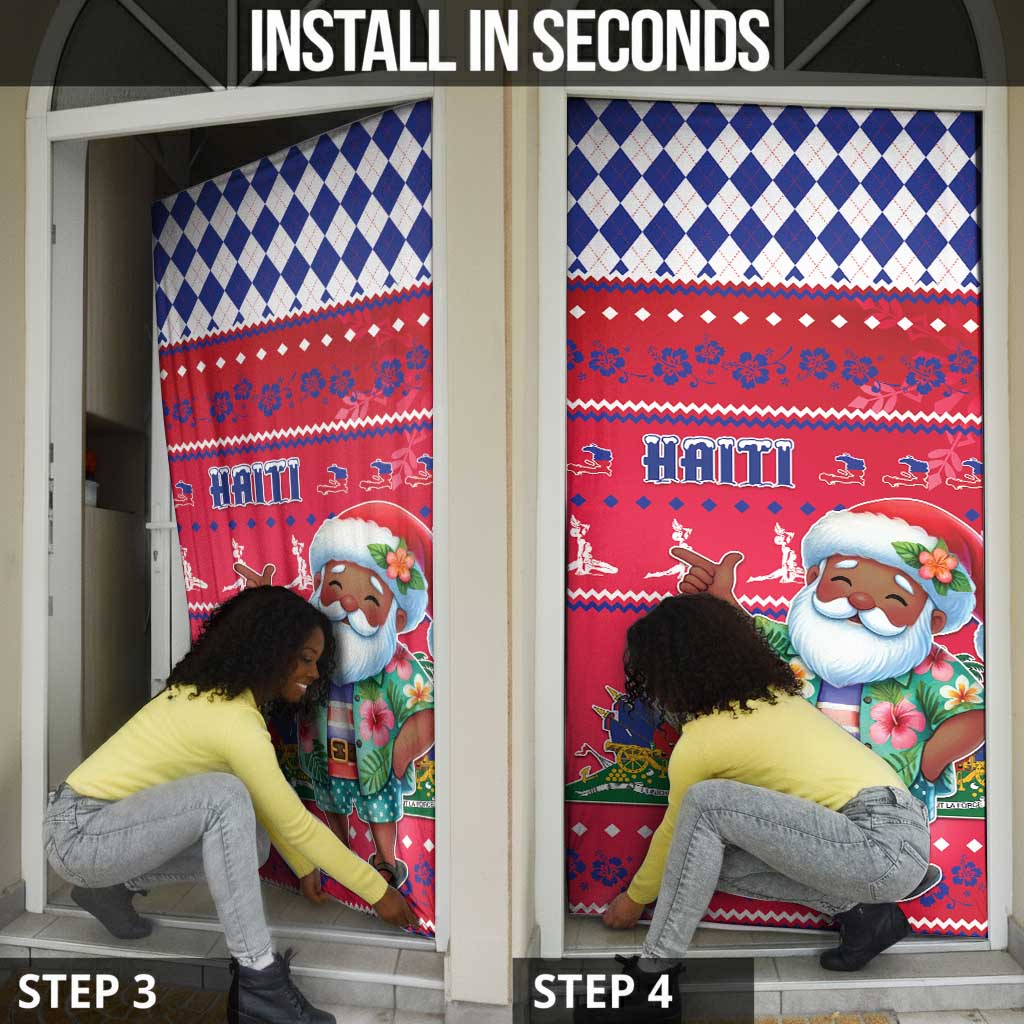 Afro Haiti Christmas Door Cover Haitian Santa Jwaye Nwel