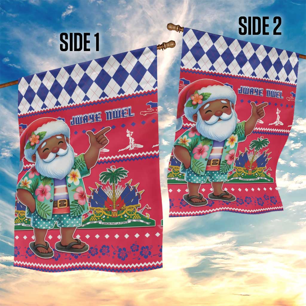 Afro Haiti Christmas Garden Flag Haitian Santa Jwaye Nwel - African Pride
