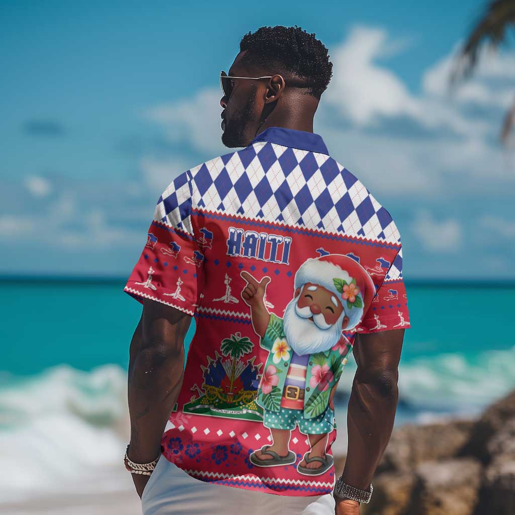 Afro Haiti Christmas Hawaiian Shirt Haitian Santa Jwaye Nwel - African Pride