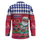 Afro Haiti Christmas Hockey Jersey Haitian Santa Jwaye Nwel