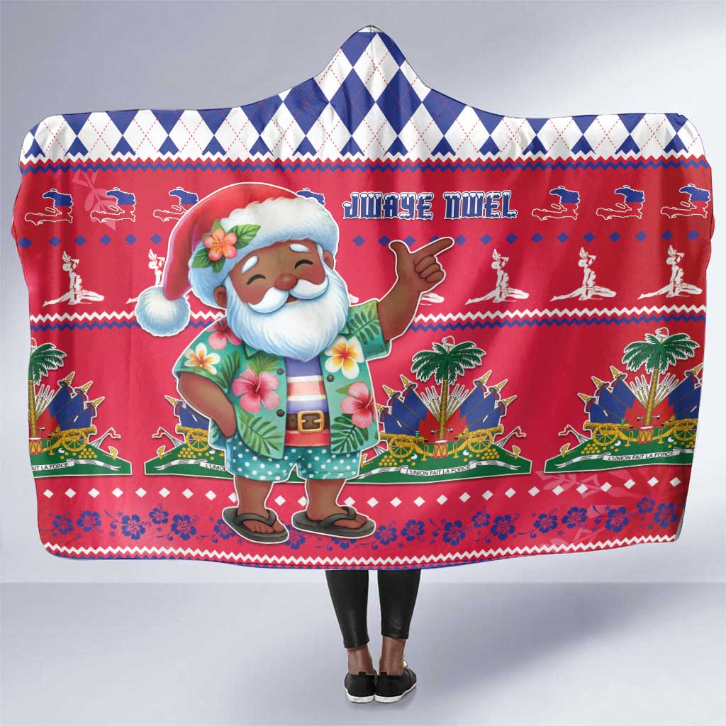 Afro Haiti Christmas Hooded Blanket Haitian Santa Jwaye Nwel - African Pride
