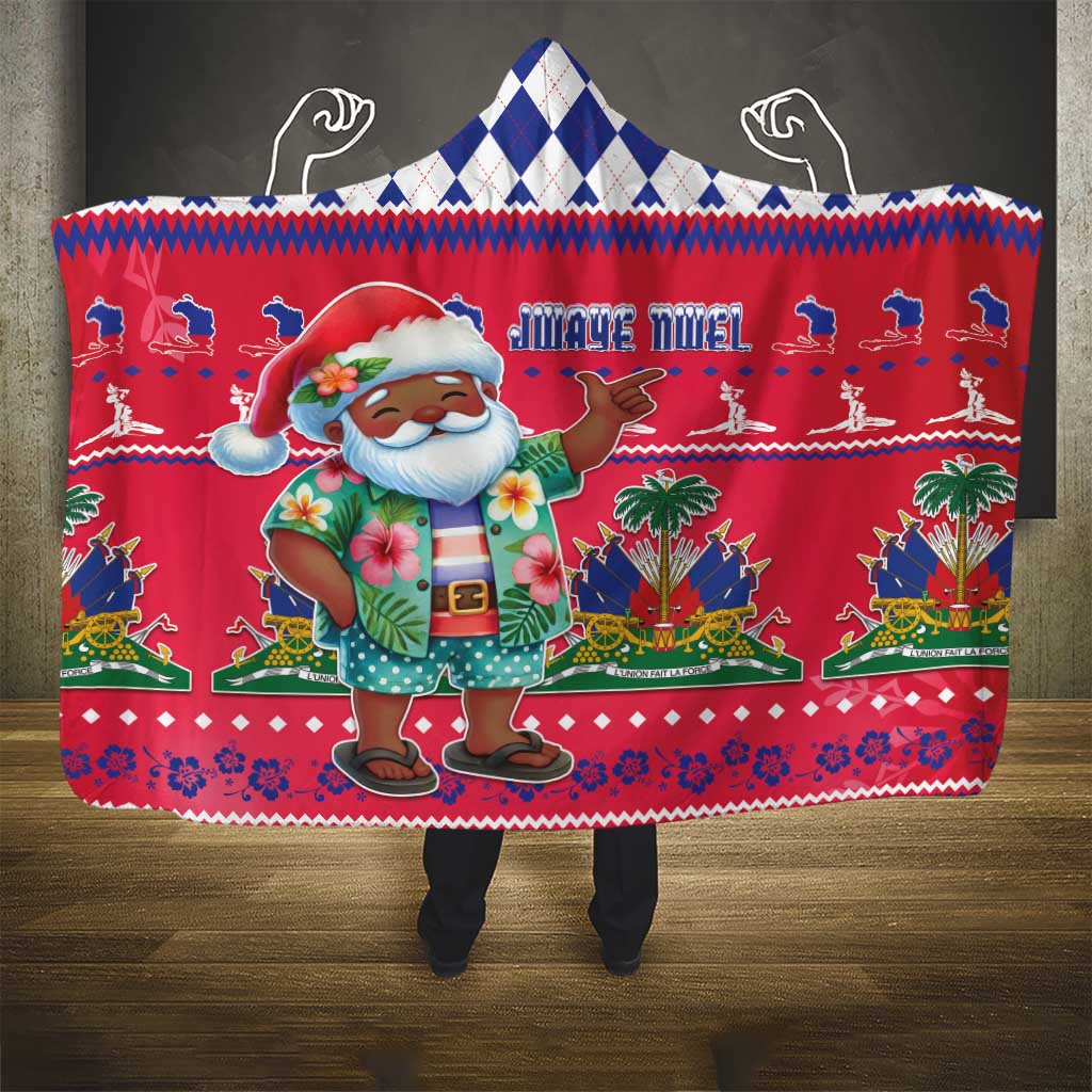Afro Haiti Christmas Hooded Blanket Haitian Santa Jwaye Nwel - African Pride