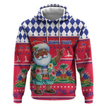 Afro Haiti Christmas Hoodie Haitian Santa Jwaye Nwel - African Pride