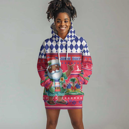 Afro Haiti Christmas Hoodie Dress Haitian Santa Jwaye Nwel - African Pride