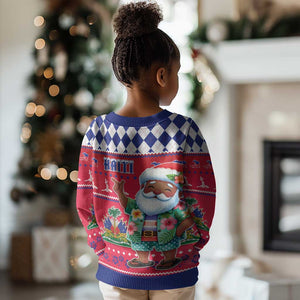 Afro Haiti Christmas Kid Ugly Christmas Sweater Haitian Santa Jwaye Nwel - African Pride