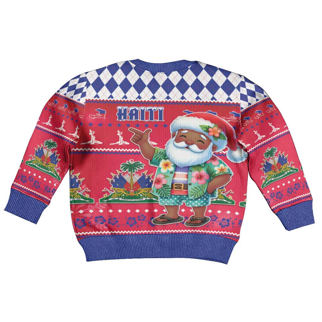 Afro Haiti Christmas Kid Ugly Christmas Sweater Haitian Santa Jwaye Nwel - African Pride