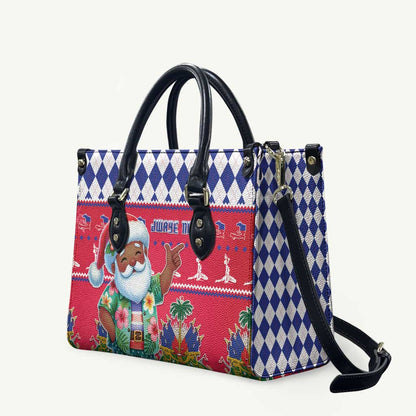 Afro Haiti Christmas Leather Bag Haitian Santa Jwaye Nwel