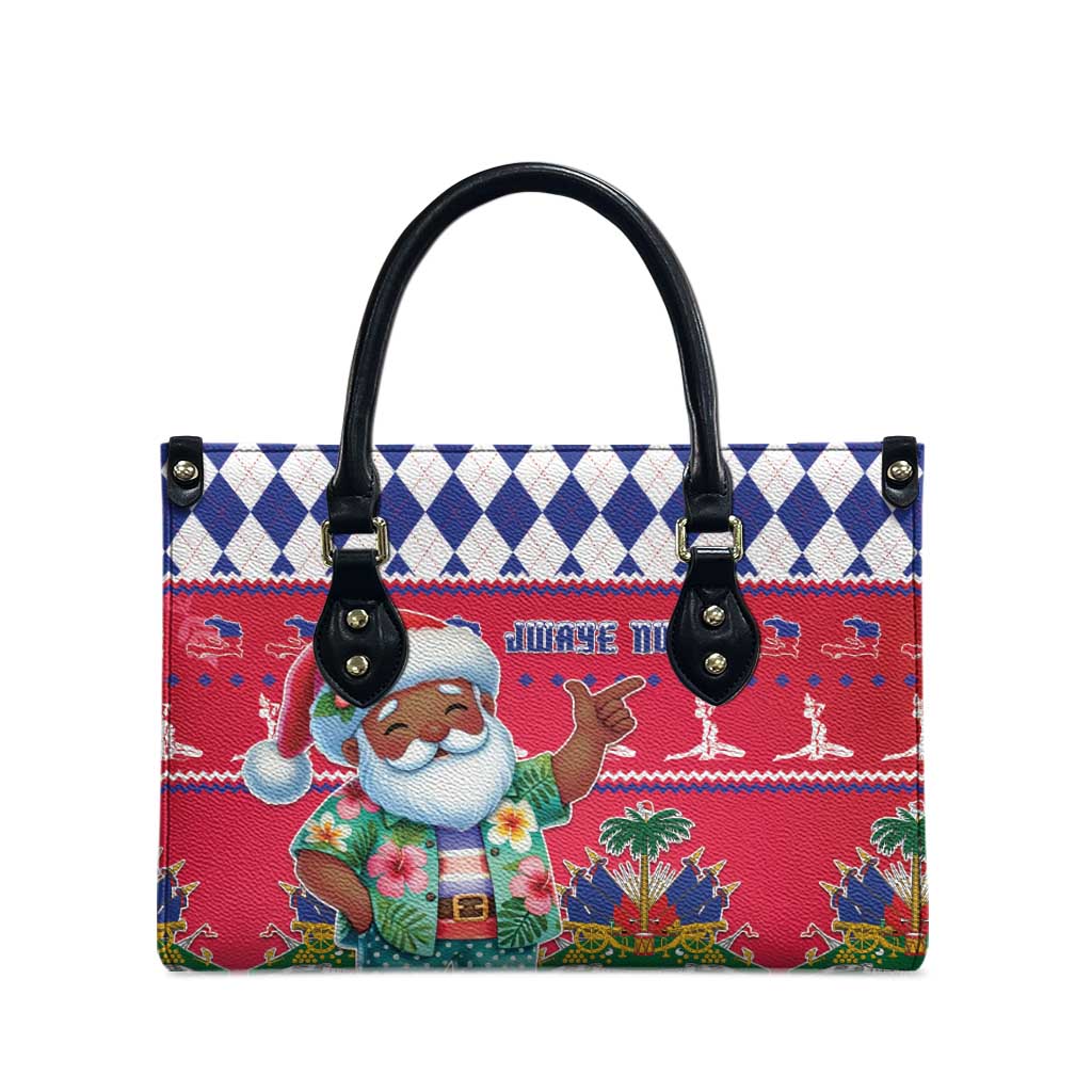Afro Haiti Christmas Leather Bag Haitian Santa Jwaye Nwel