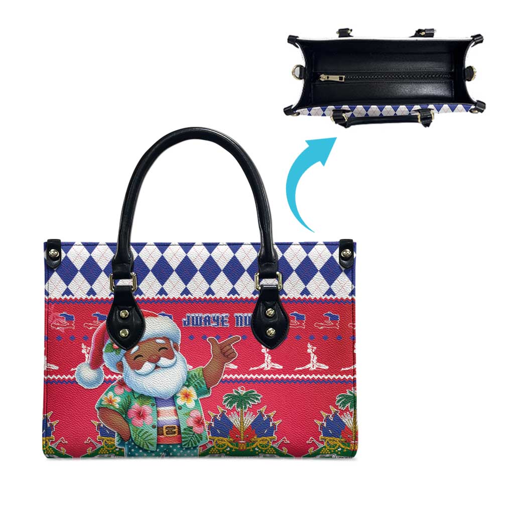 Afro Haiti Christmas Leather Bag Haitian Santa Jwaye Nwel