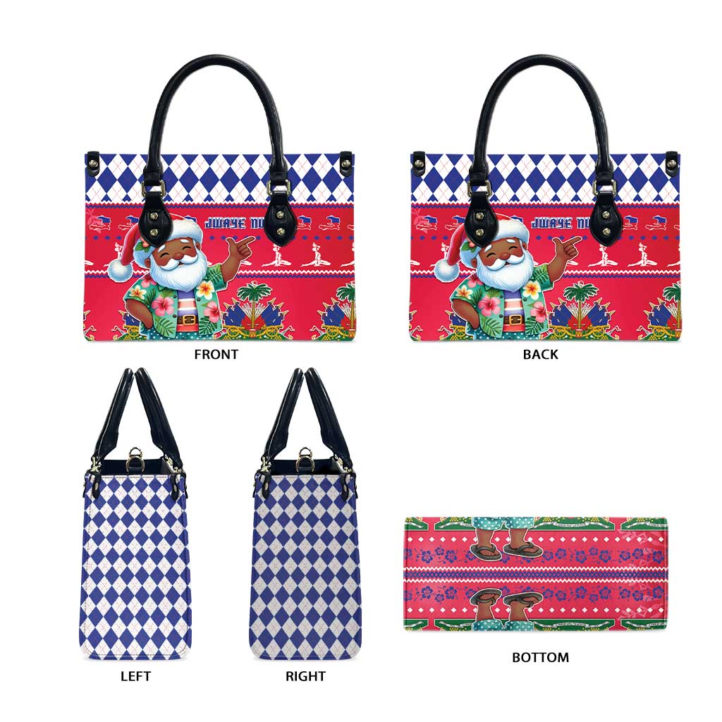 Afro Haiti Christmas Leather Bag Haitian Santa Jwaye Nwel