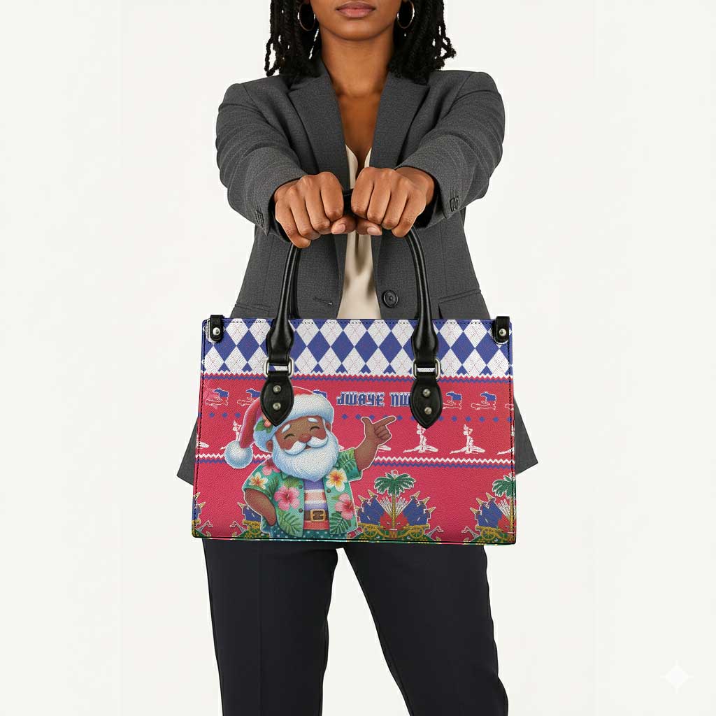 Afro Haiti Christmas Leather Bag Haitian Santa Jwaye Nwel