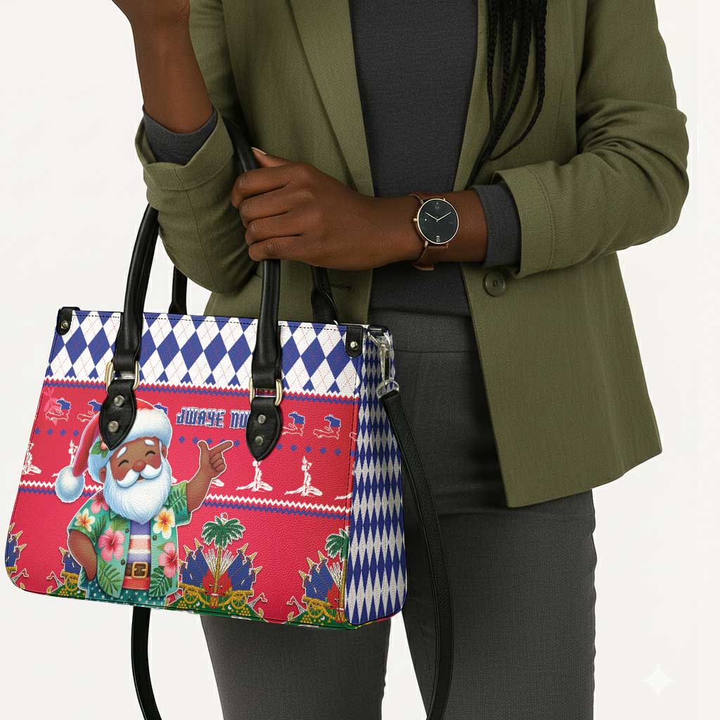 Afro Haiti Christmas Leather Bag Haitian Santa Jwaye Nwel