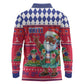 Afro Haiti Christmas Long Sleeve Polo Shirt Haitian Santa Jwaye Nwel - African Pride