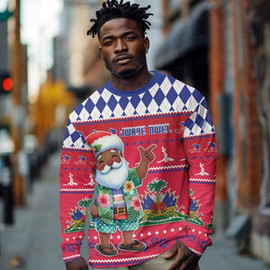 Afro Haiti Christmas Long Sleeve Shirt Haitian Santa Jwaye Nwel - African Pride