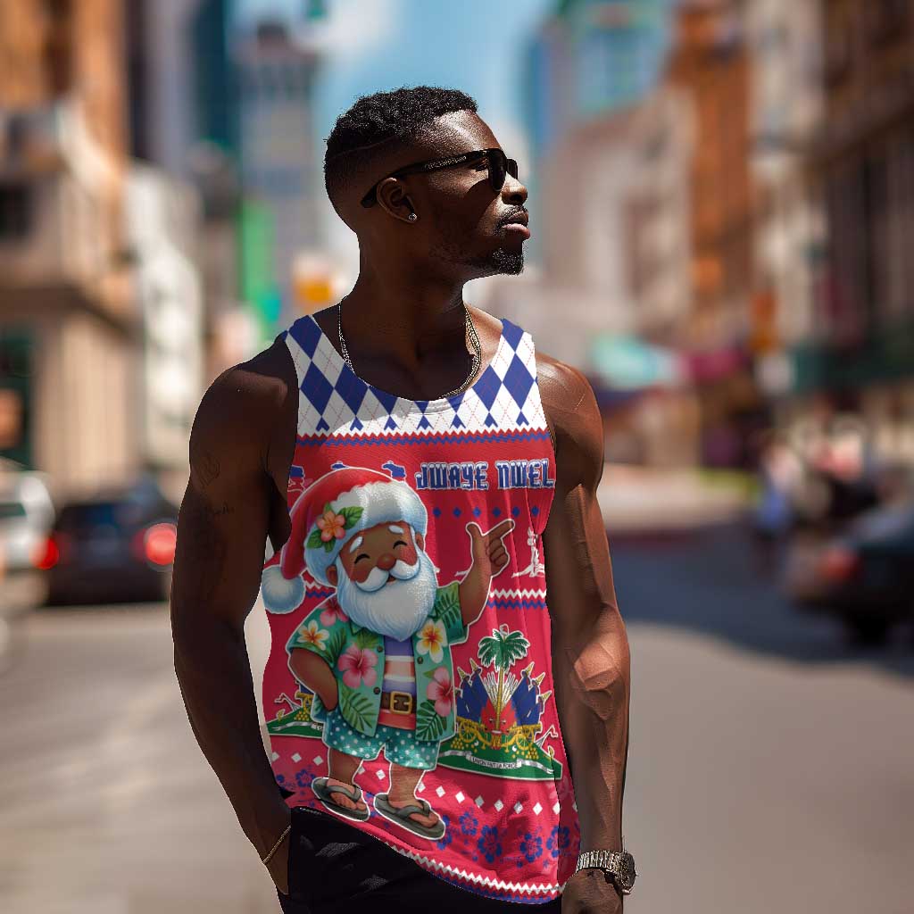 Afro Haiti Christmas Men Tank Top Haitian Santa Jwaye Nwel - African Pride