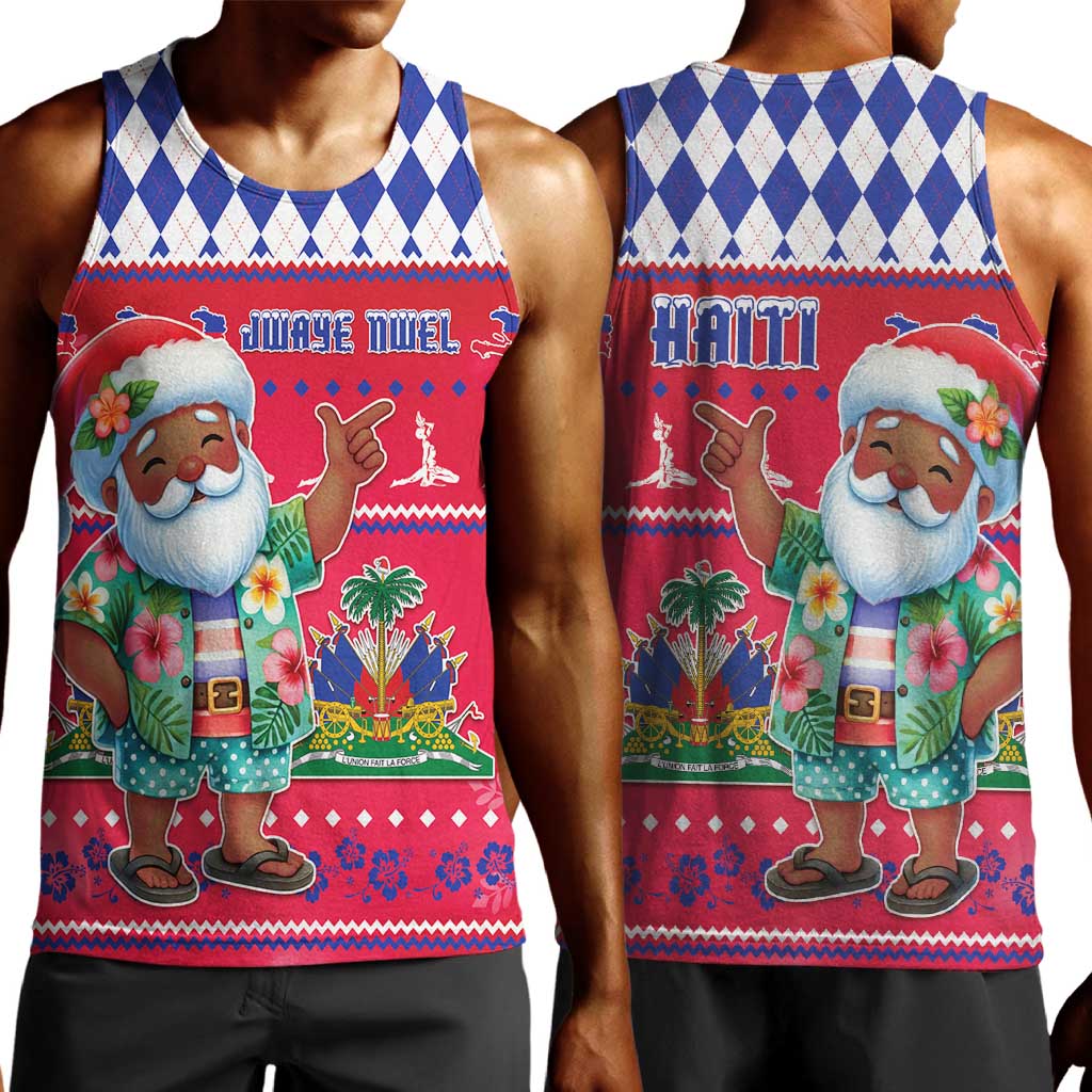 Afro Haiti Christmas Men Tank Top Haitian Santa Jwaye Nwel - African Pride