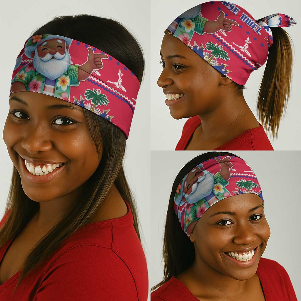 Afro Haiti Christmas Neck Gaiter Haitian Santa Jwaye Nwel - African Pride