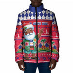 Afro Haiti Christmas Padded Jacket Haitian Santa Jwaye Nwel