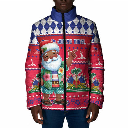 Afro Haiti Christmas Padded Jacket Haitian Santa Jwaye Nwel