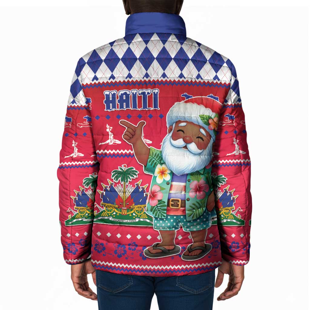 Afro Haiti Christmas Padded Jacket Haitian Santa Jwaye Nwel