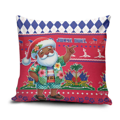 Afro Haiti Christmas Pillow Cover Haitian Santa Jwaye Nwel
