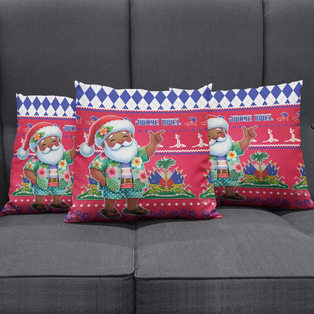 Afro Haiti Christmas Pillow Cover Haitian Santa Jwaye Nwel