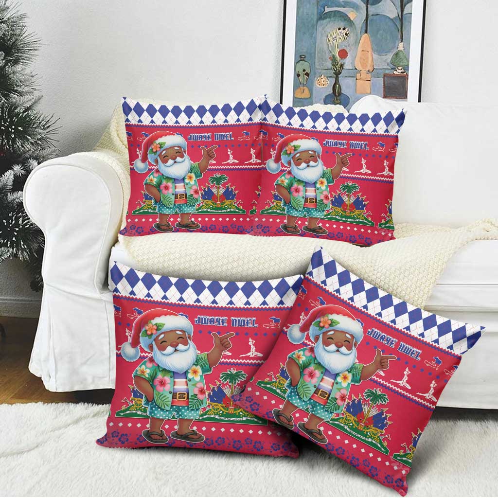 Afro Haiti Christmas Pillow Cover Haitian Santa Jwaye Nwel