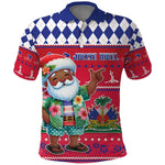 Afro Haiti Christmas Polo Shirt Haitian Santa Jwaye Nwel - African Pride