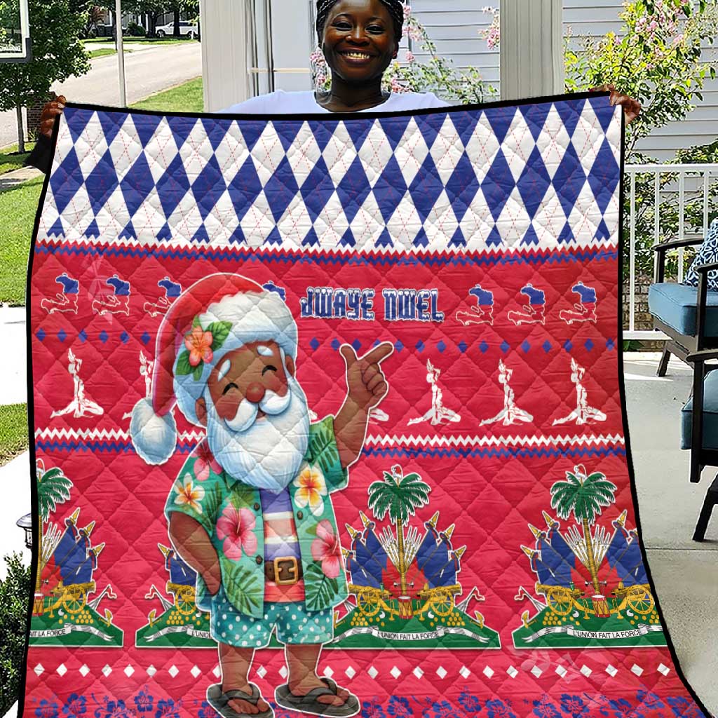 Afro Haiti Christmas Quilt Haitian Santa Jwaye Nwel - African Pride