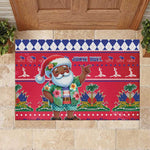 Afro Haiti Christmas Rubber Doormat Haitian Santa Jwaye Nwel - African Pride