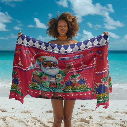 Afro Haiti Christmas Sarong Haitian Santa Jwaye Nwel - African Pride