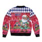Afro Haiti Christmas Sleeve Zip Bomber Jacket Haitian Santa Jwaye Nwel - African Pride