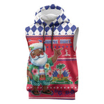 Afro Haiti Christmas Sleeveless Hoodie Haitian Santa Jwaye Nwel - African Pride
