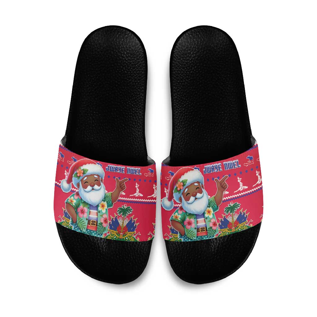 Afro Haiti Christmas Slide Sandals Haitian Santa Jwaye Nwel